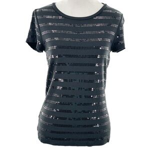 Black Sequin Women's Top